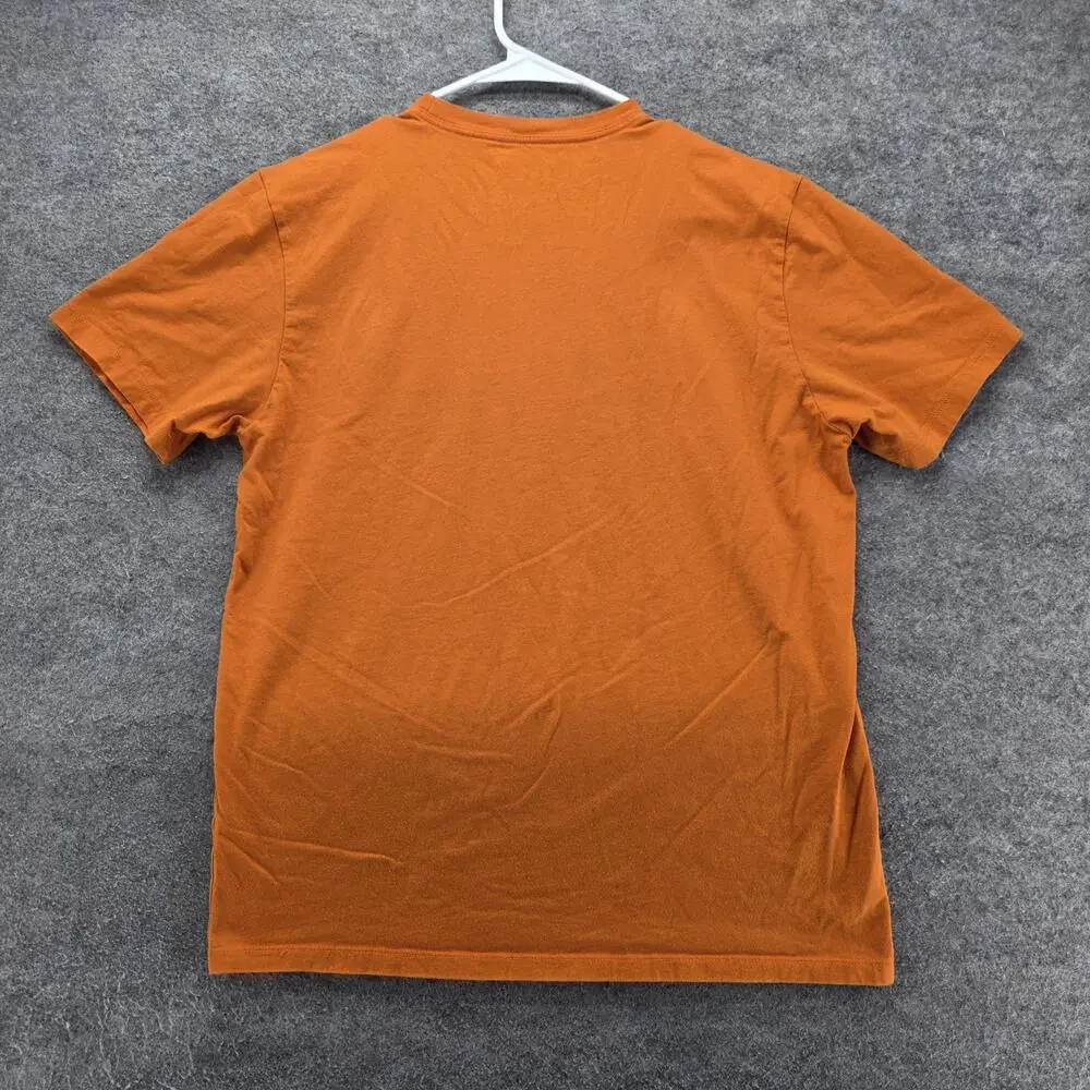The North Face Shirt Mens M Orange Short Sleeve Crewneck Tagless Cotton Graphic